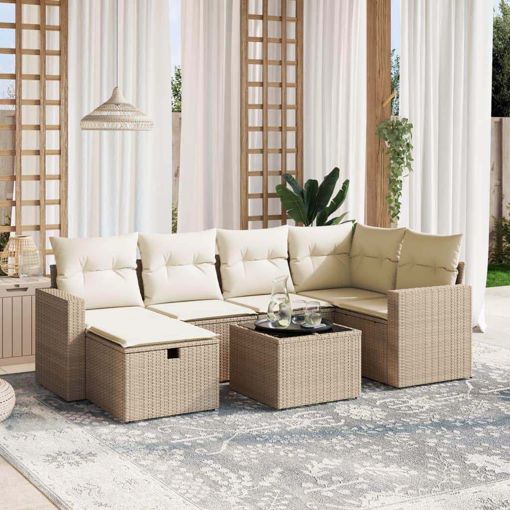 VidaXL set divano da giardino Polirattan  