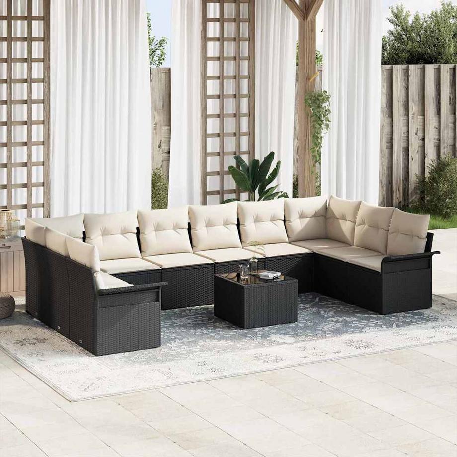 VidaXL Canapé de jardin poly rattan  