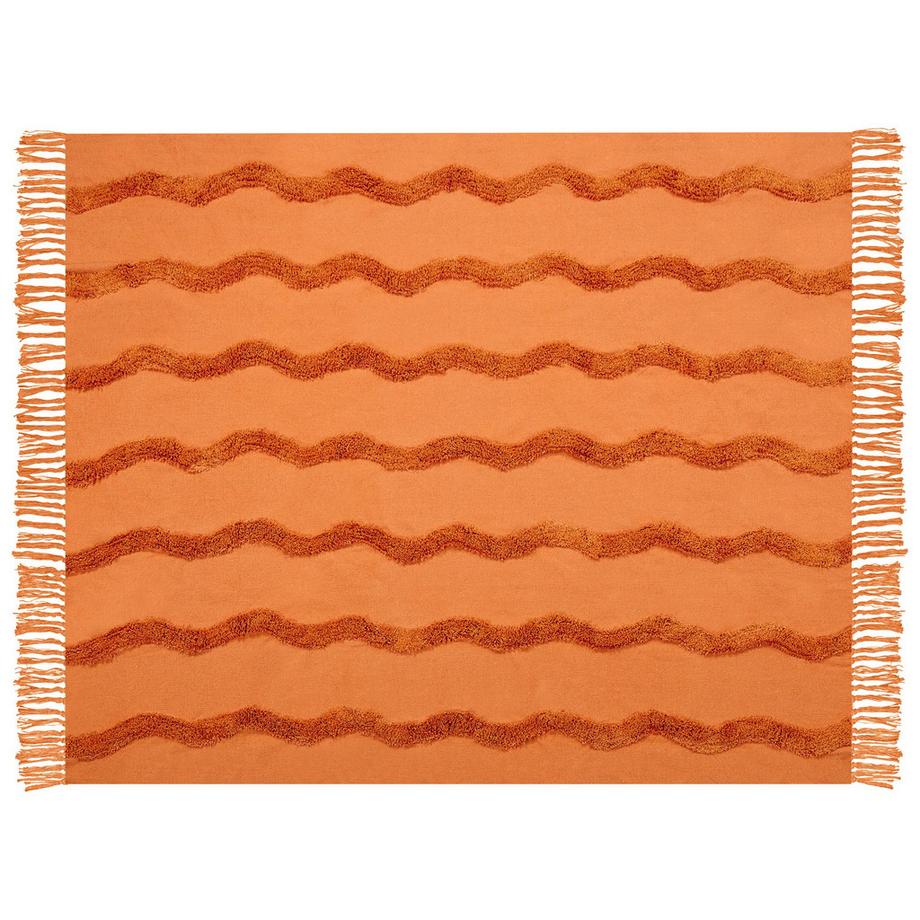 Beliani Boho Khari Baumwoll Kuscheldecke  