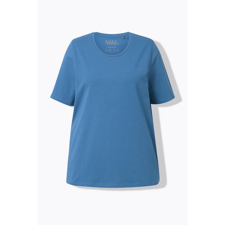 Ulla Popken T-Shirt Coupe Évasée Col Rond Manches Courtes  