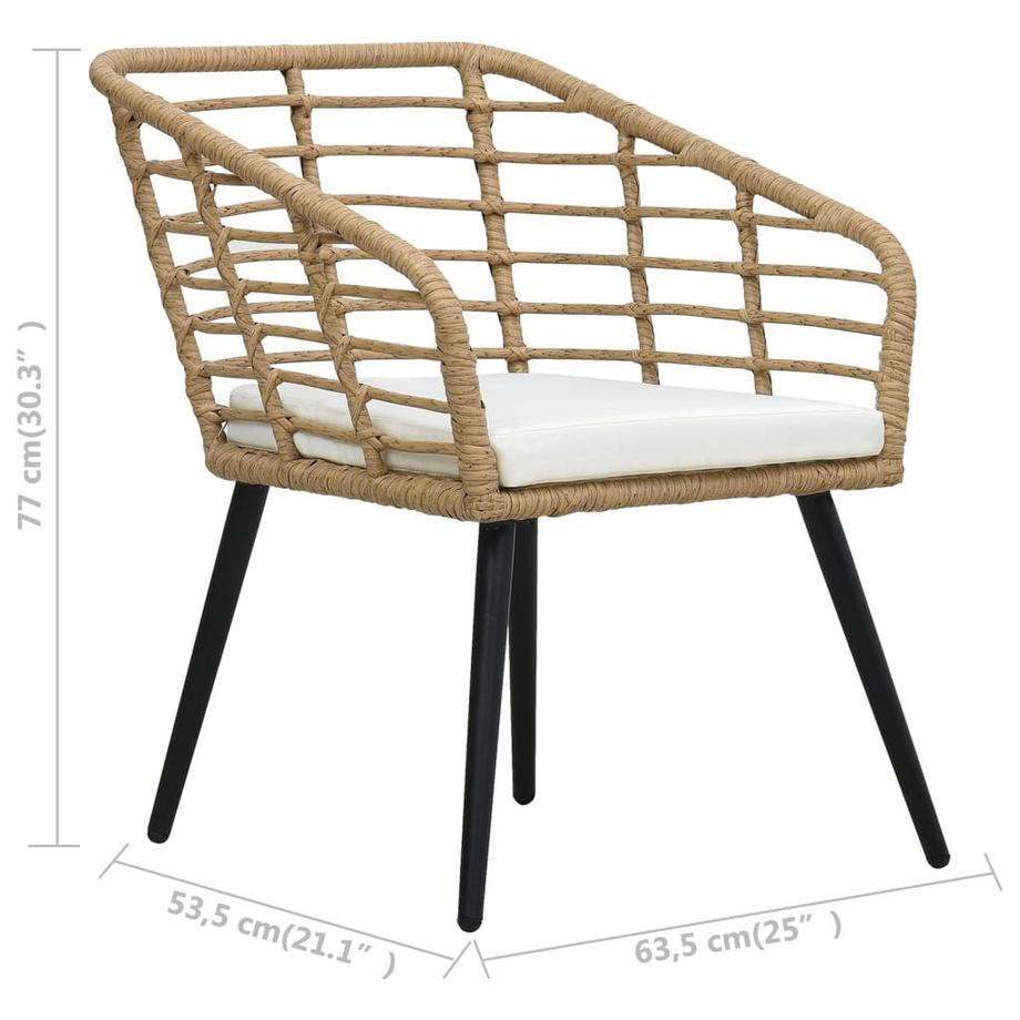 VidaXL Gartenstuhl poly-rattan  