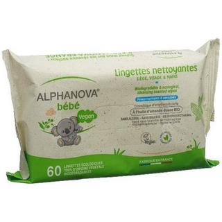 Alphanova  ALPHANOVA lingettes de soin bébé amande (60 pcs) 