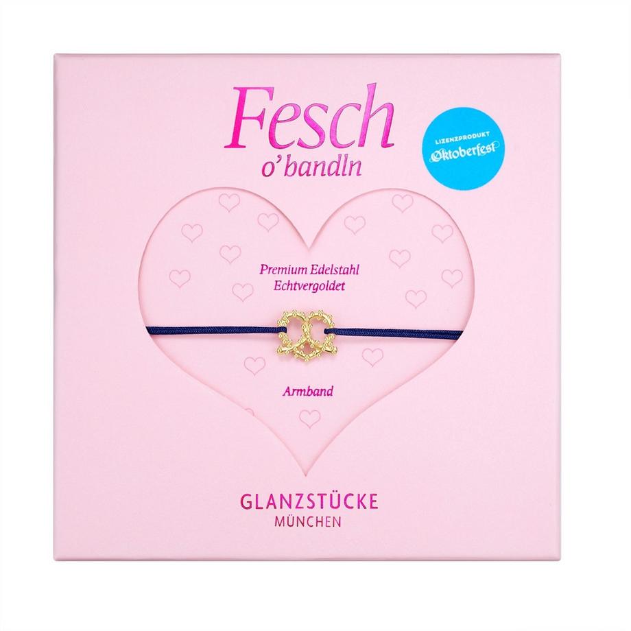 Glanzstücke München  Oktoberfest Armband Herz-Breze Edelstahl 