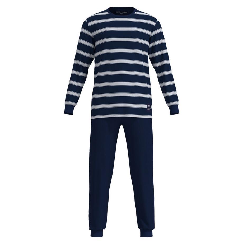 Pyjama  Confortable à porter-Pyjama lang Rundhalsausschnitt