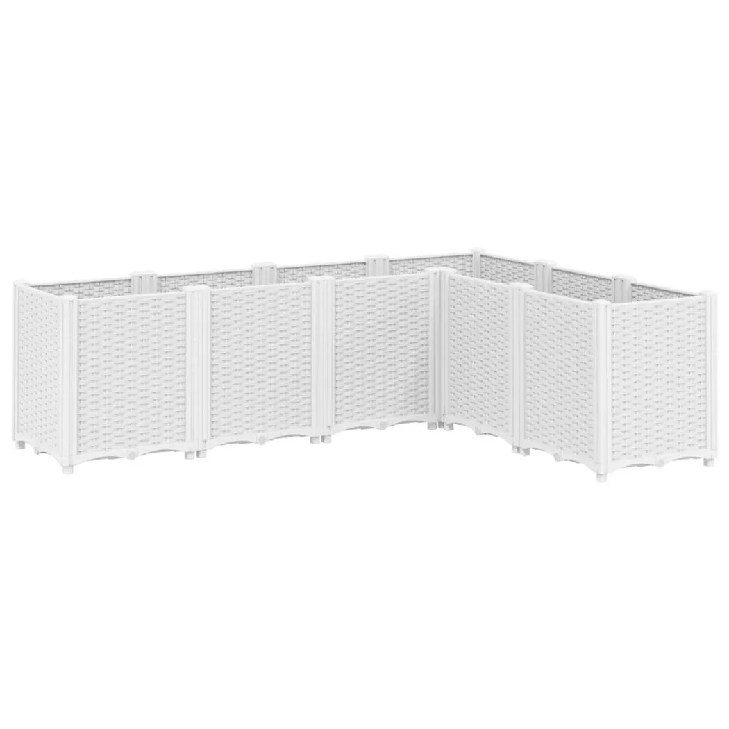 VidaXL - Jardinière polypropylène, One Size, Blanc