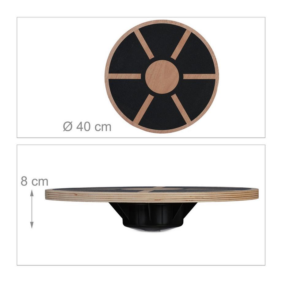 B2X  Planche d'équilibre ronde en bois 
