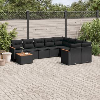 VidaXL set divano da giardino Polirattan  