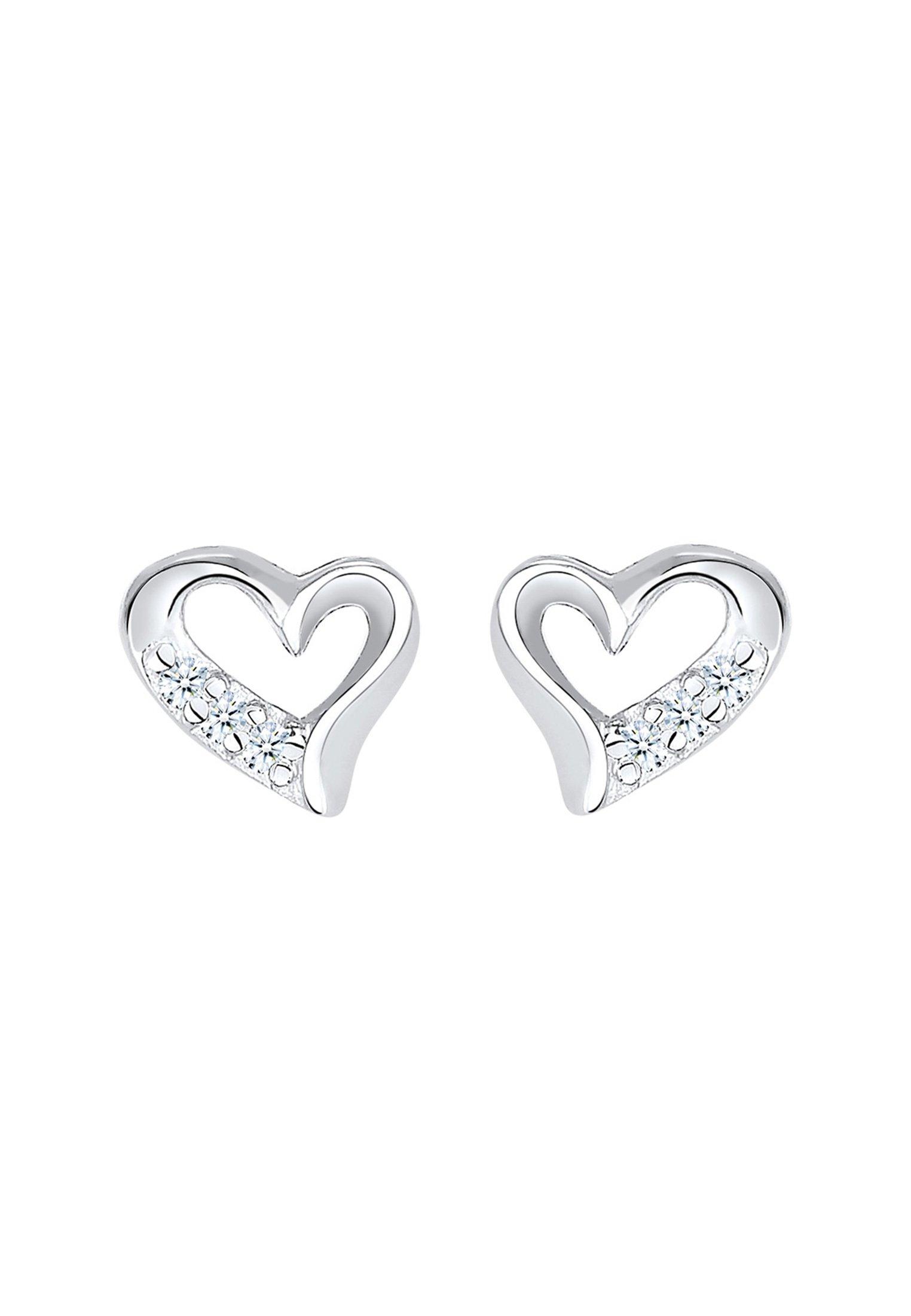 Elli  Ohrringe Herz Liebe Diamant (0.03 Ct.) 