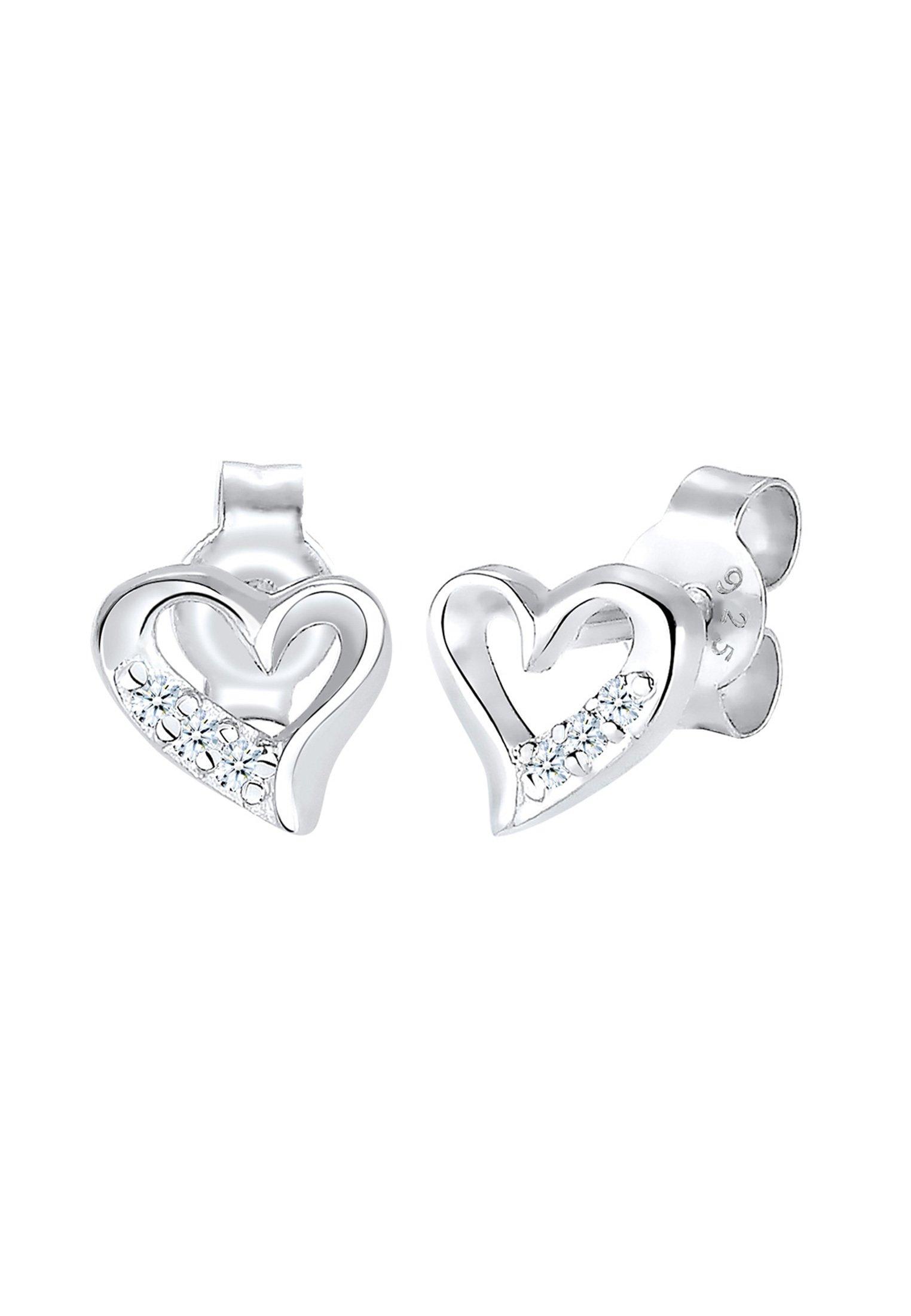 Elli  Ohrringe Herz Liebe Diamant (0.03 Ct.) 