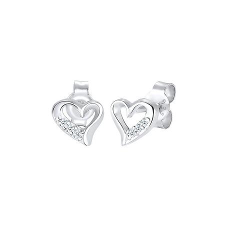 Elli  Ohrringe Herz Liebe Diamant (0.03 Ct.) 