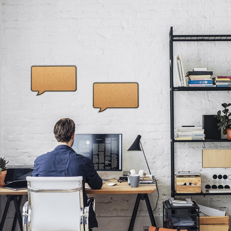 B2X  2er Set Korktafeln Sprechblase 