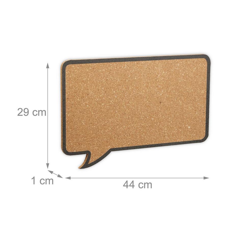 B2X  2er Set Korktafeln Sprechblase 