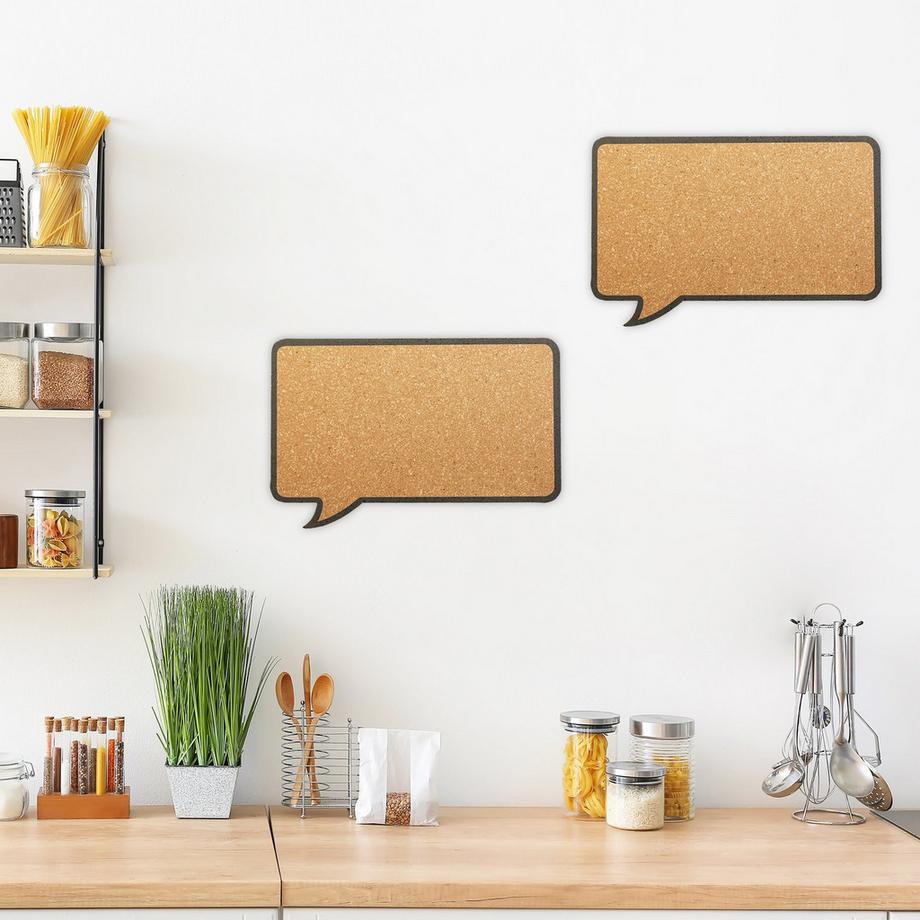 B2X  2er Set Korktafeln Sprechblase 