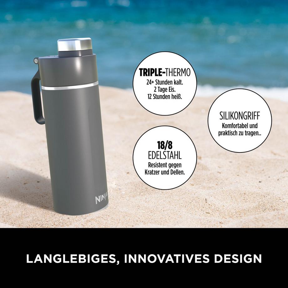 Ninja DW2401EUUKGY Thirsti Reiseflasche  