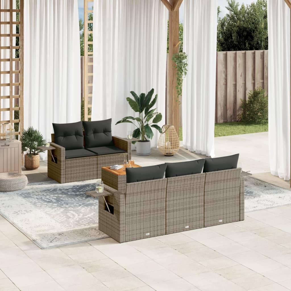 VidaXL set divano da giardino Polirattan  