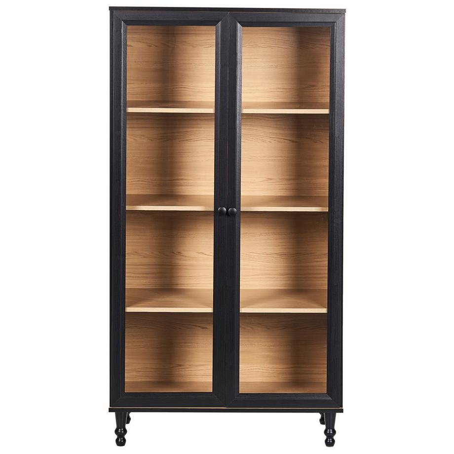 Beliani Vitrine en verre en Panneau de particules de bois Traditionnel TINGLEDALE  