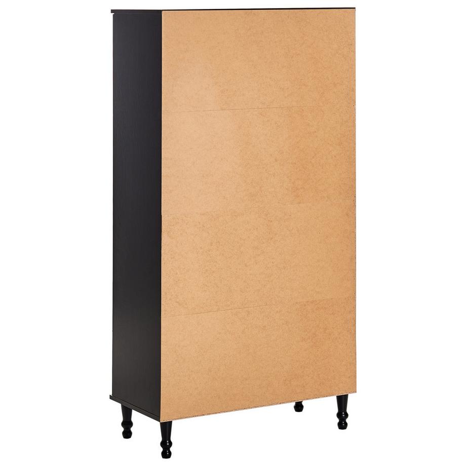 Beliani Vitrine en verre en Panneau de particules de bois Traditionnel TINGLEDALE  