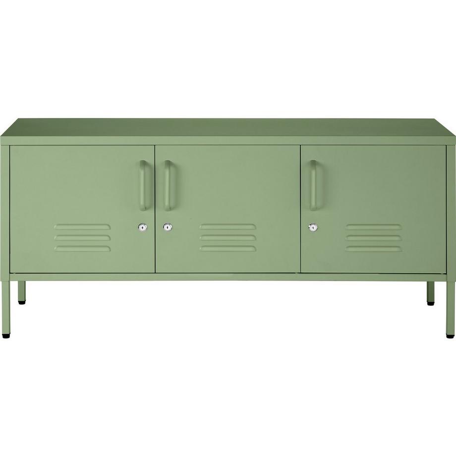 Tectake buffet métallique de rangement Baker 3 portes verrouillables avec fermeture magnétique individuelle  