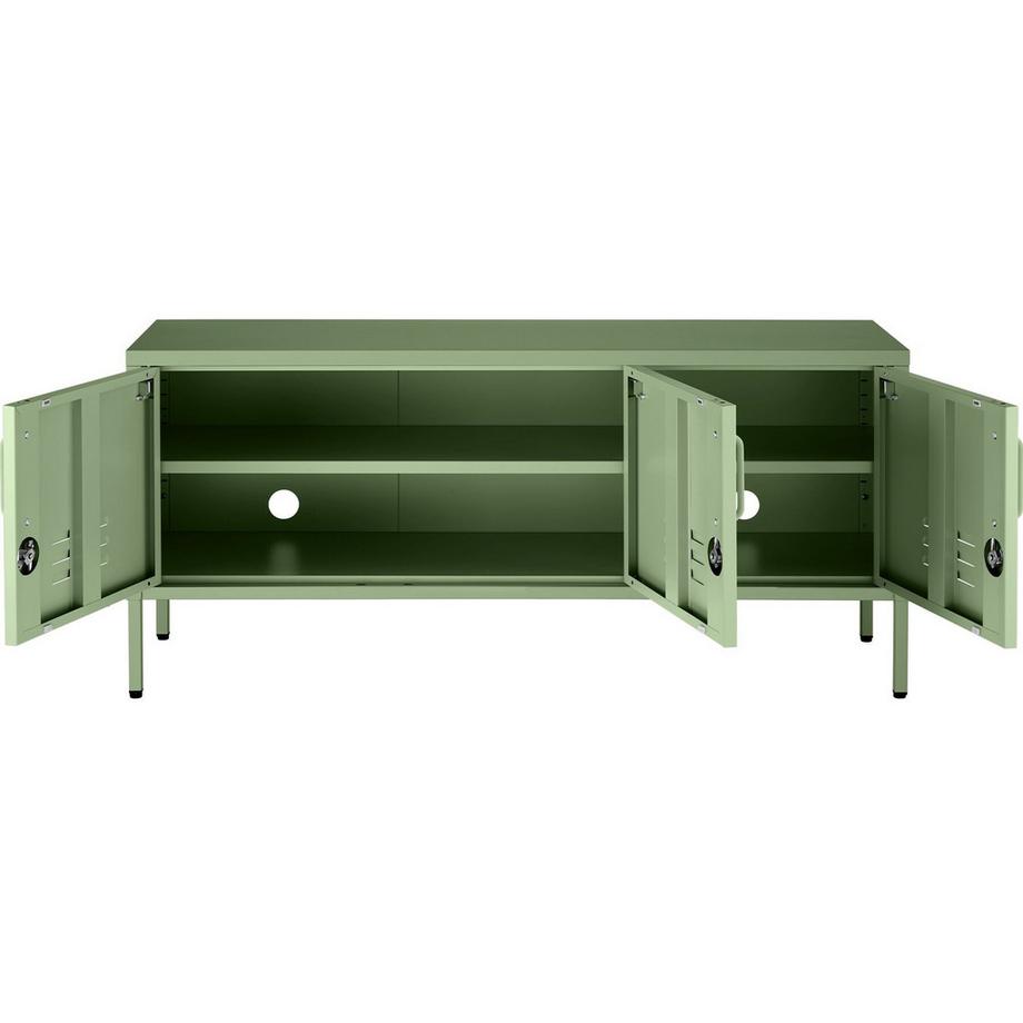 Tectake buffet métallique de rangement Baker 3 portes verrouillables avec fermeture magnétique individuelle  