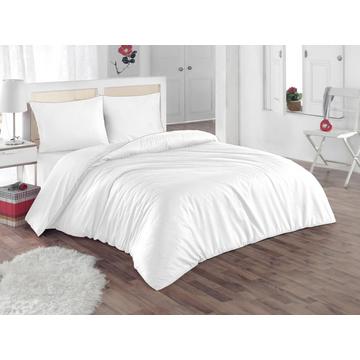 Set letto Percalle cotone 80 fili/cm² Copripium. 220x240+2 Federe 63x63 Bianco bordo Beige - AGAMI di PALACIO