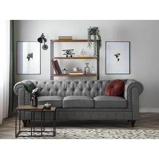 Beliani 3 Sitzer Sofa aus Polyester Glamourös CHESTERFIELD  