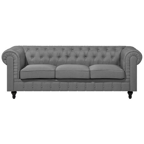 Beliani 3 Sitzer Sofa aus Polyester Glamourös CHESTERFIELD  