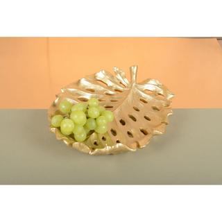 Aulica  COUPE A FRUITS FEUILLE DOREE 31X25X5CM 