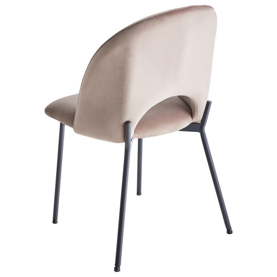 Beliani Esszimmerstuhl 2er Set aus Samtstoff Glamourös COVELO  