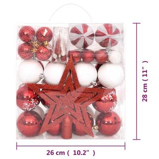 VidaXL Ensemble de boules de noël plastique  