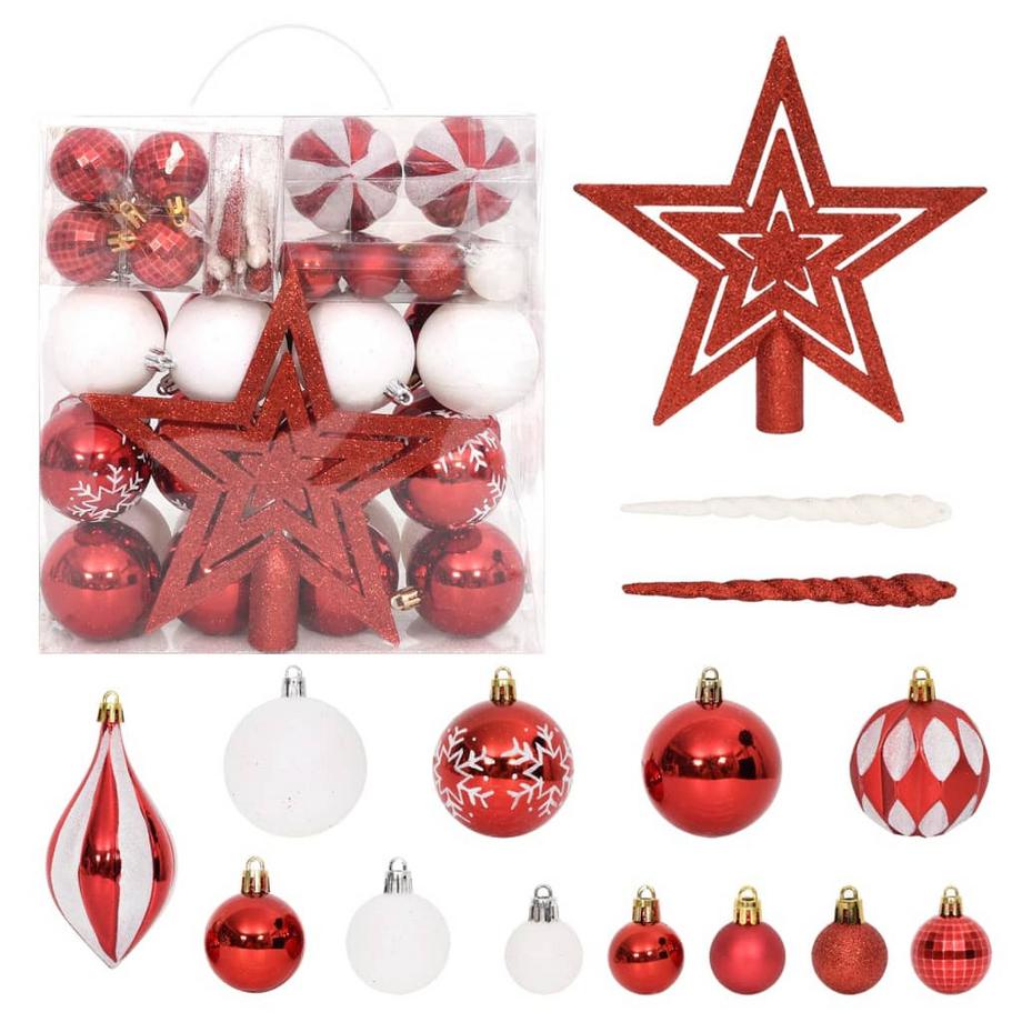 Ensemble de boules de noël plastique