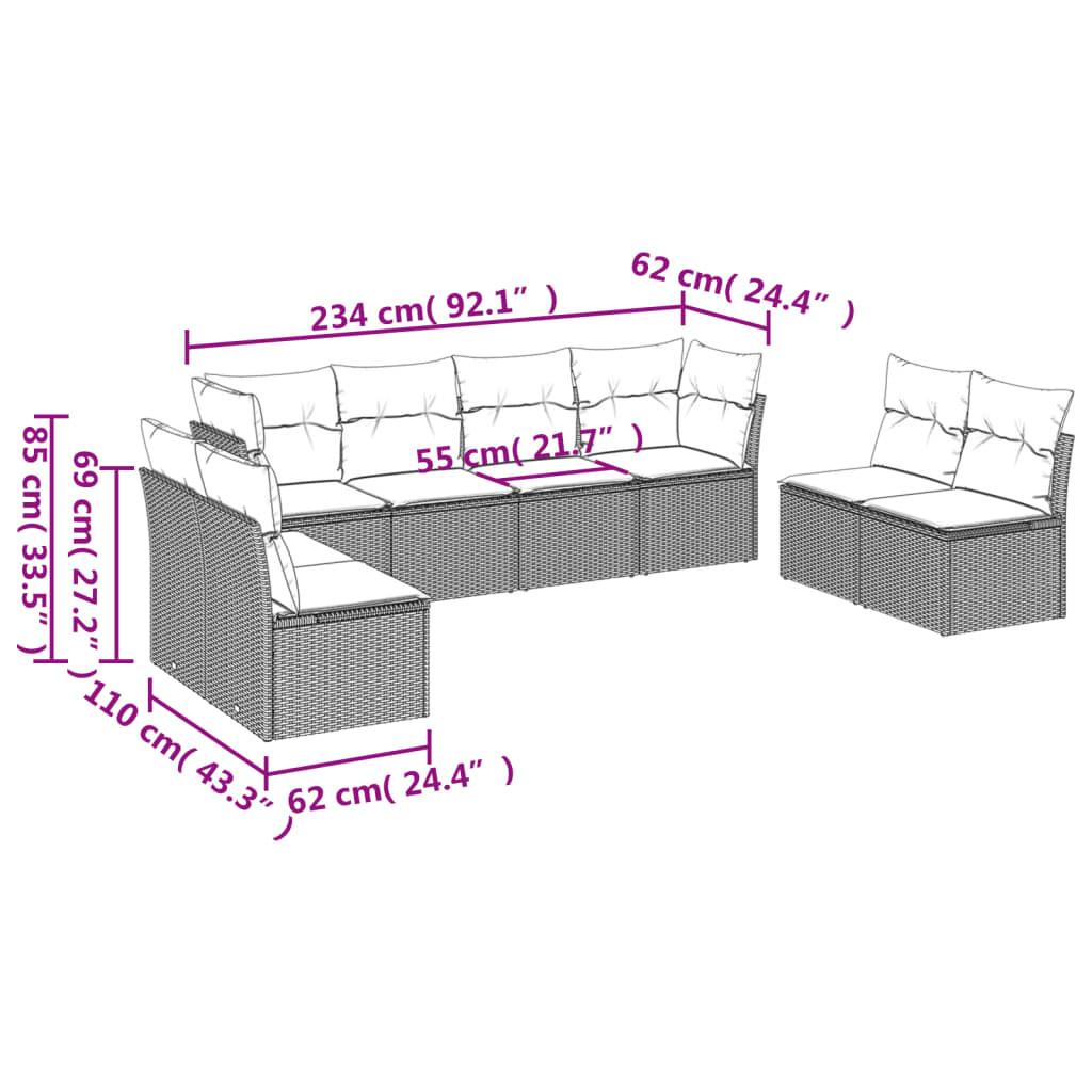 VidaXL Garten sofagarnitur poly-rattan  