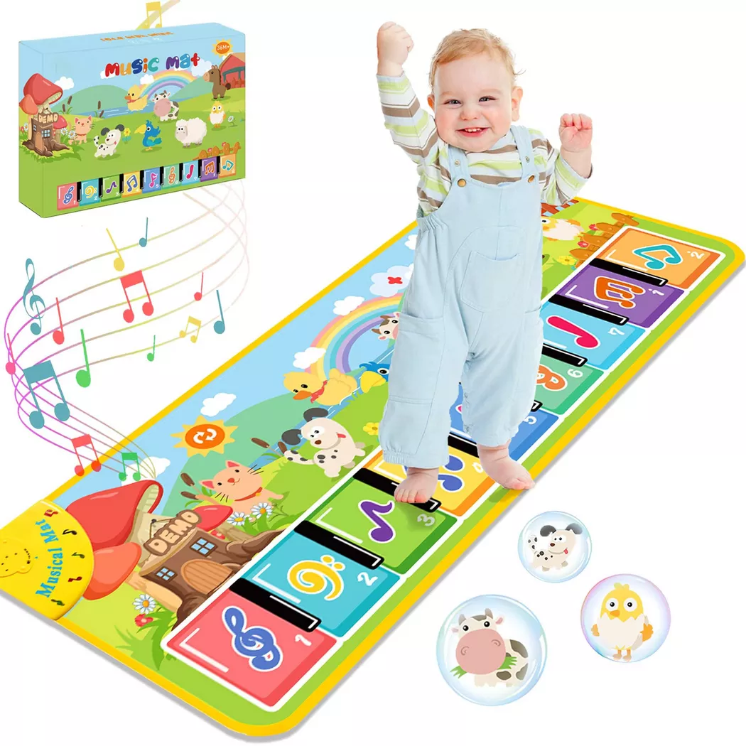 Activity-board - Klaviermatte, Kleinkind Boden Keyboard spielen Musik Matte große Musik Tanzmatte, One Size, Multicolor