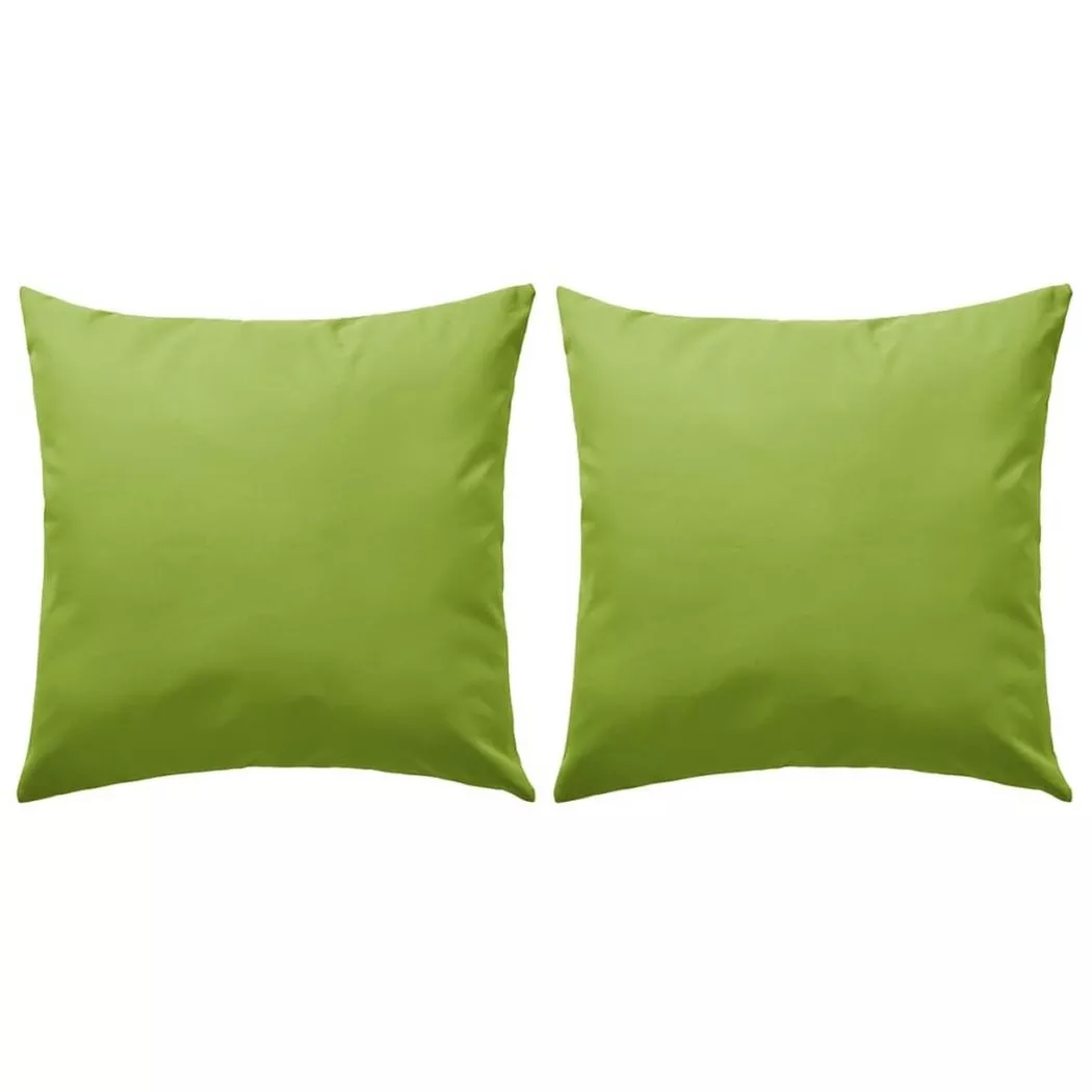 Oreiller d'extérieur 2 pcs 45 x 45 cm Vert pomme vidaXL
