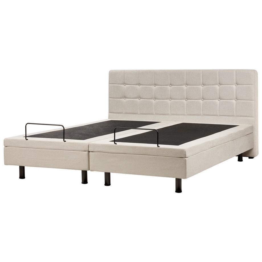 Beliani Letto regolabile en Tessuto Classico DUKE  