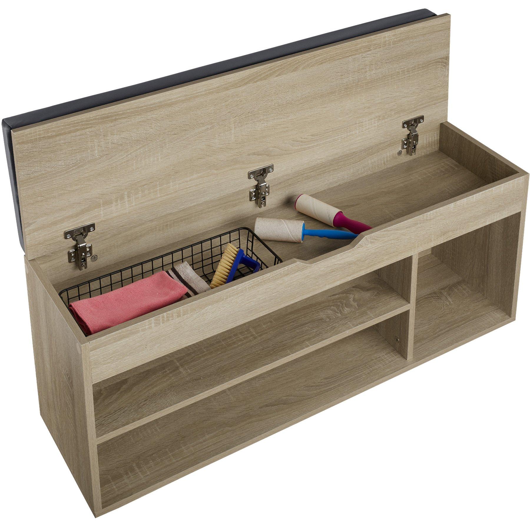 Tectake Scarpiera Natalya con cuscino 104 x 30 x 49 cm  