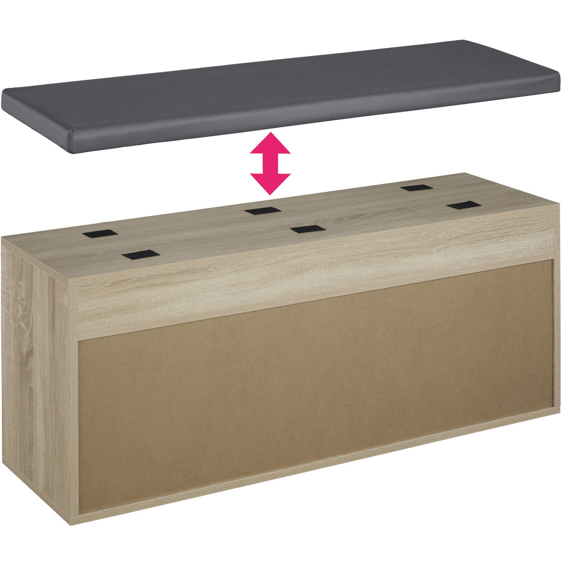 Tectake Scarpiera Natalya con cuscino 104 x 30 x 49 cm  