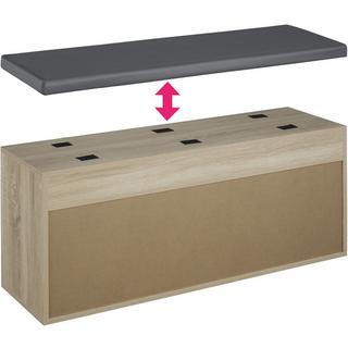 Tectake Scarpiera Natalya con cuscino 104 x 30 x 49 cm  