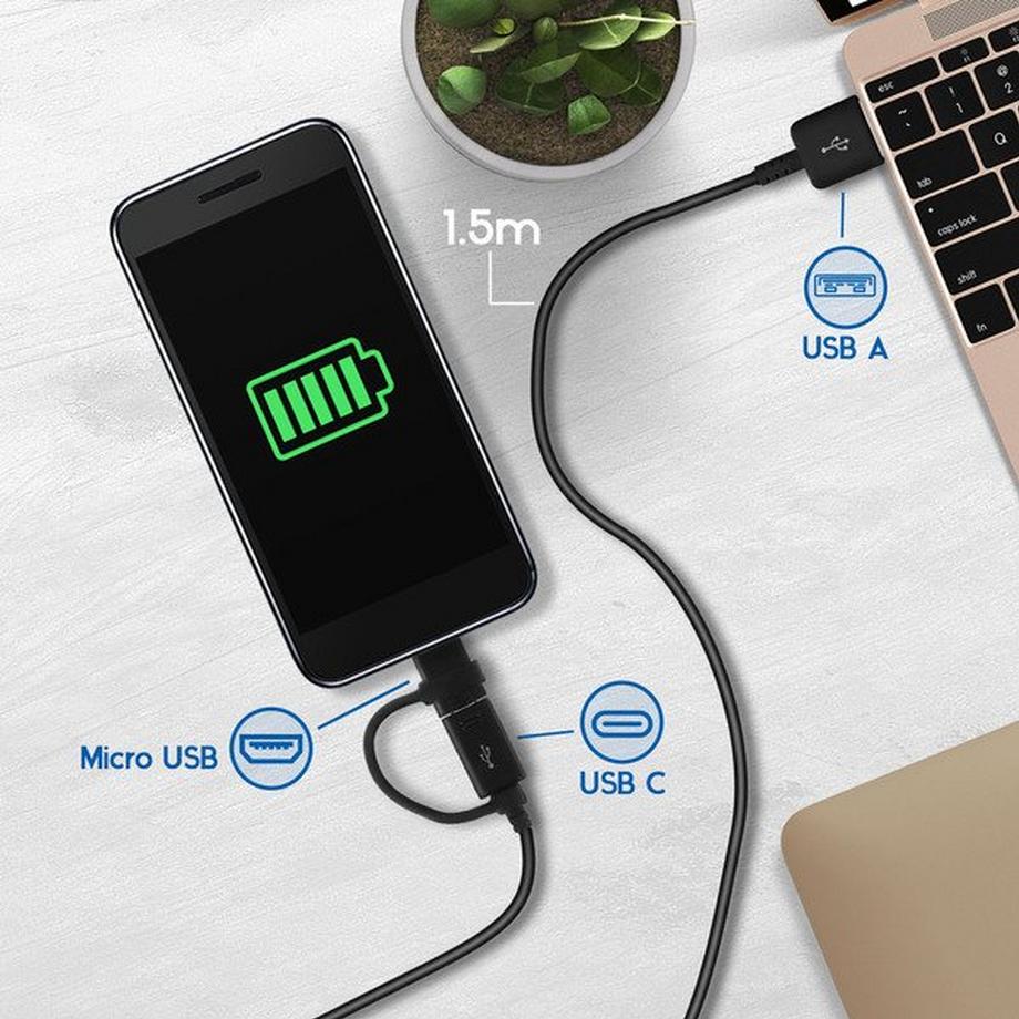 SAMSUNG  Cavo micro-USB e USB Tipo-C Samsung 