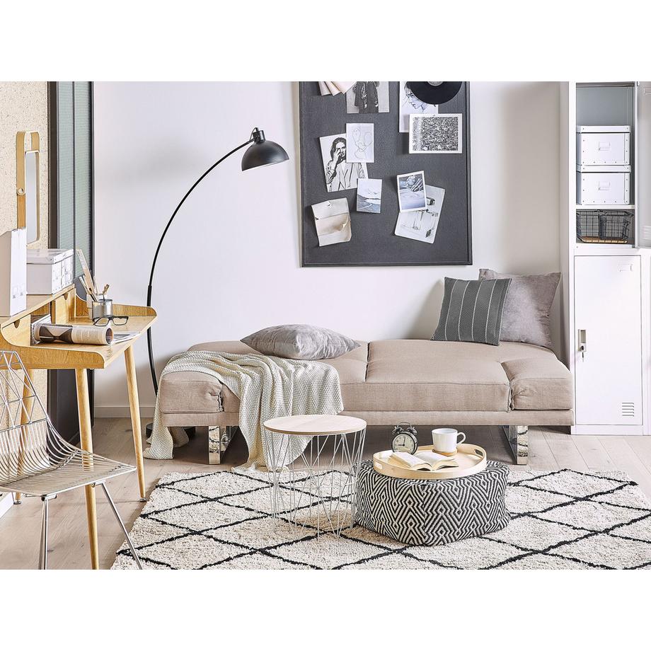 Beliani Schlafsofa aus Stoff Skandinavisch YORK  