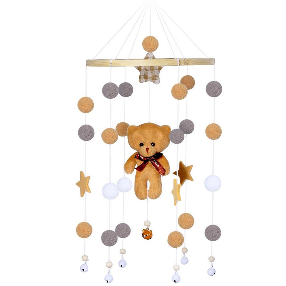 Mobiles Babybett aus Holz, Windspiel Baby für Kinderzimmer Dekoration