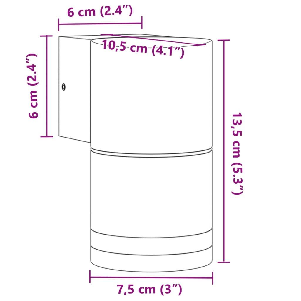 VidaXL Außenwandleuchte aluminium  