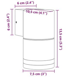 VidaXL applique da parete per esterni Alluminio  