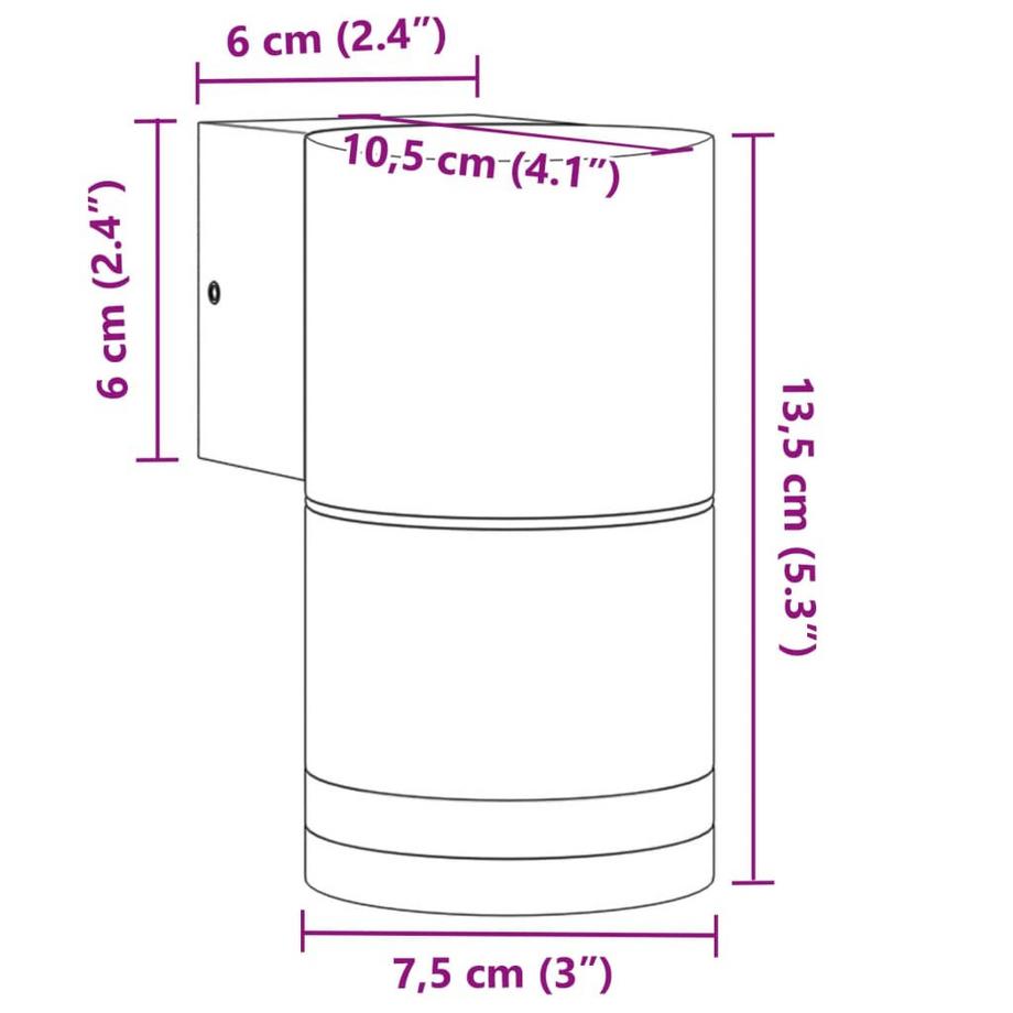 VidaXL Außenwandleuchte aluminium  