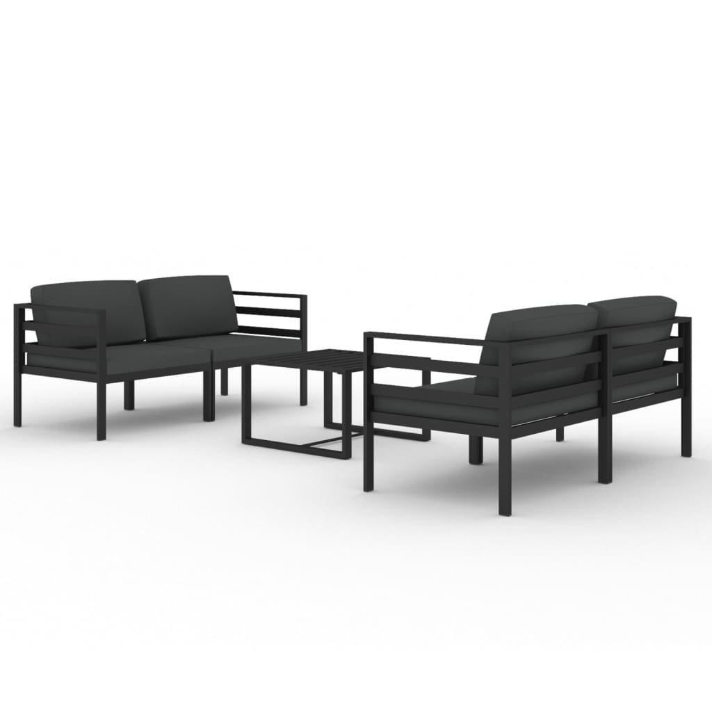 VidaXL Garten-lounge-set aluminium  