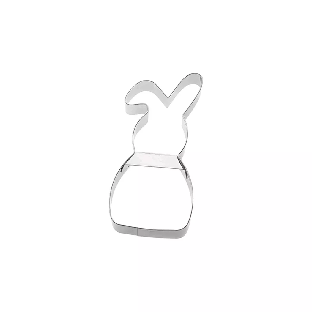BIRKMANN - B192645 Ausstechform “Hase mit Schlappohr” Edelstahl 18,5 cm, One Size