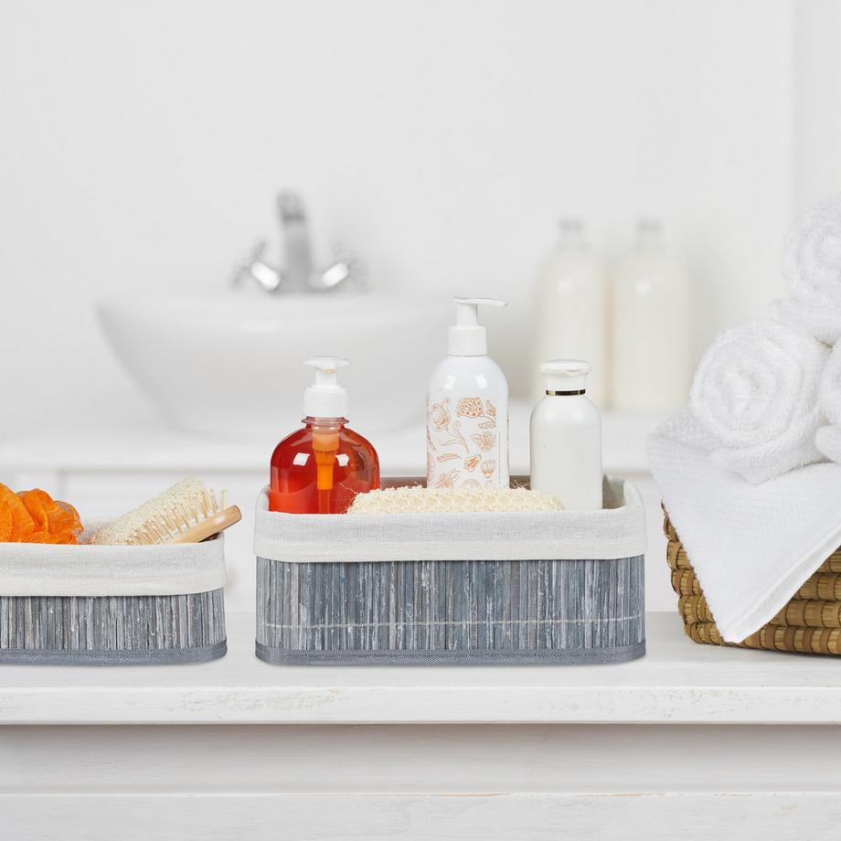 B2X Panier de rangement salle de bain 3 pièces  