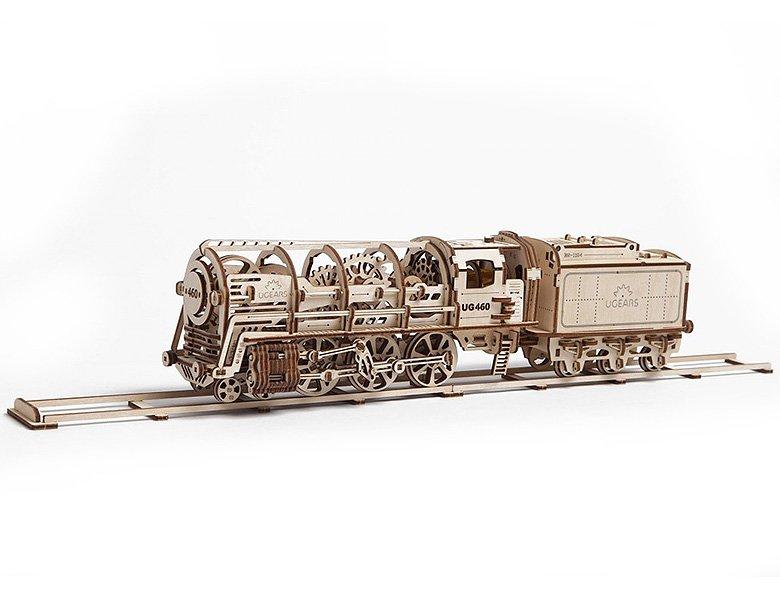 UGEARS  Dampflok mit Schlepptender (443Teile) 