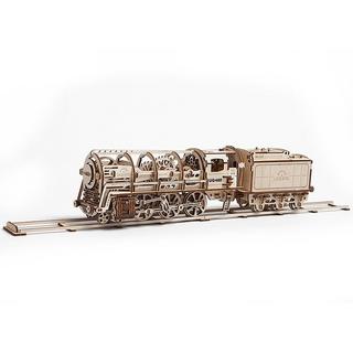 UGEARS  Dampflok mit Schlepptender (443Teile) 