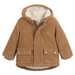 La Redoute Collections  Winterjacke aus Cord mit Kapuze und Plüschfutter 