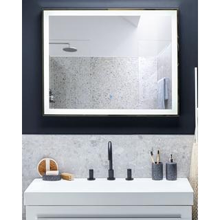 Beliani Miroir en Matière synthétique Moderne ARGENS  